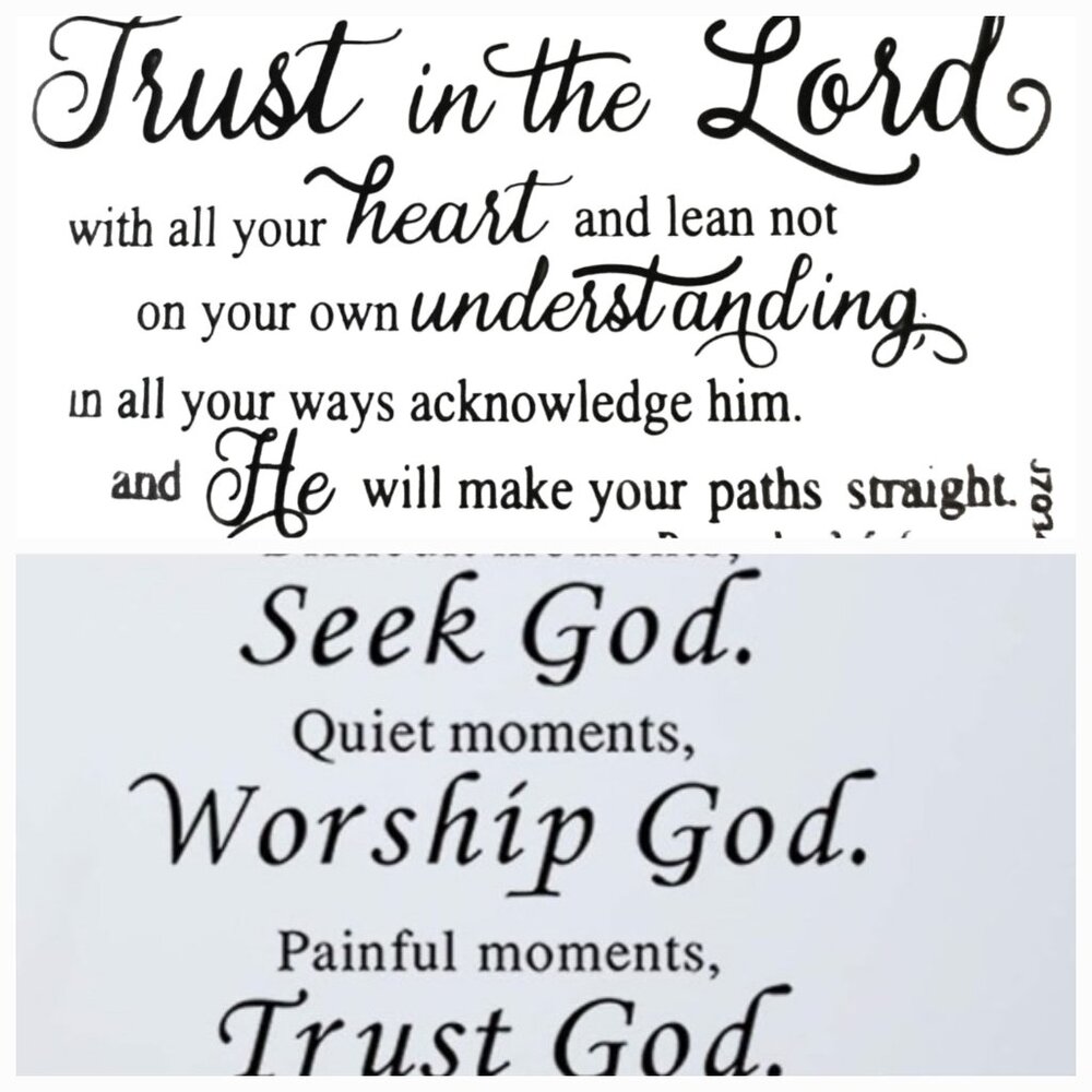 Bible Verse Wall Stickers Inspirational Quote Wall Decals Religious (2 Styles)